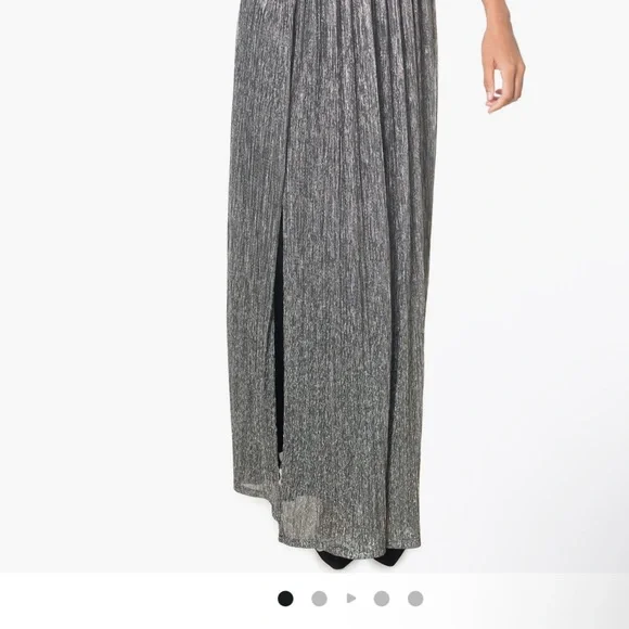 Dress the Population Kienna Silver Shimmer One-Shoulder Maxi Dress - Picture 5 of 10